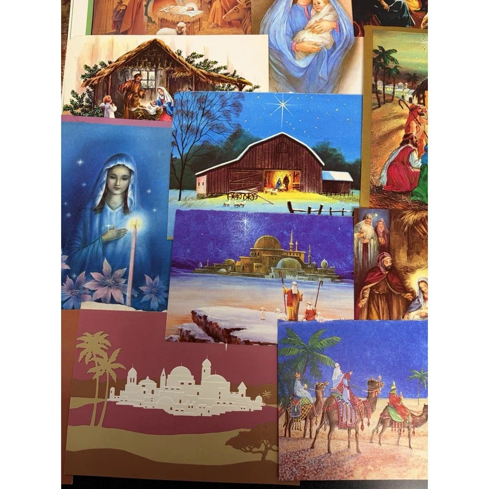 Vintage Christmas Cards Fronts ONLY for Scrapbooking Crafts Decoupage Lot of 50+